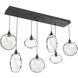 Misto 7 Light 48.4 inch Matte Black Linear Pendant Ceiling Light in Misto Clear, Multi-Port