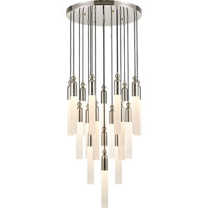 Fusion 19 Light 28 inch Polished Nickel Chandelier Ceiling Light