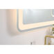 Lux 36 X 27 inch Glossy White Lighted Wall Mirror