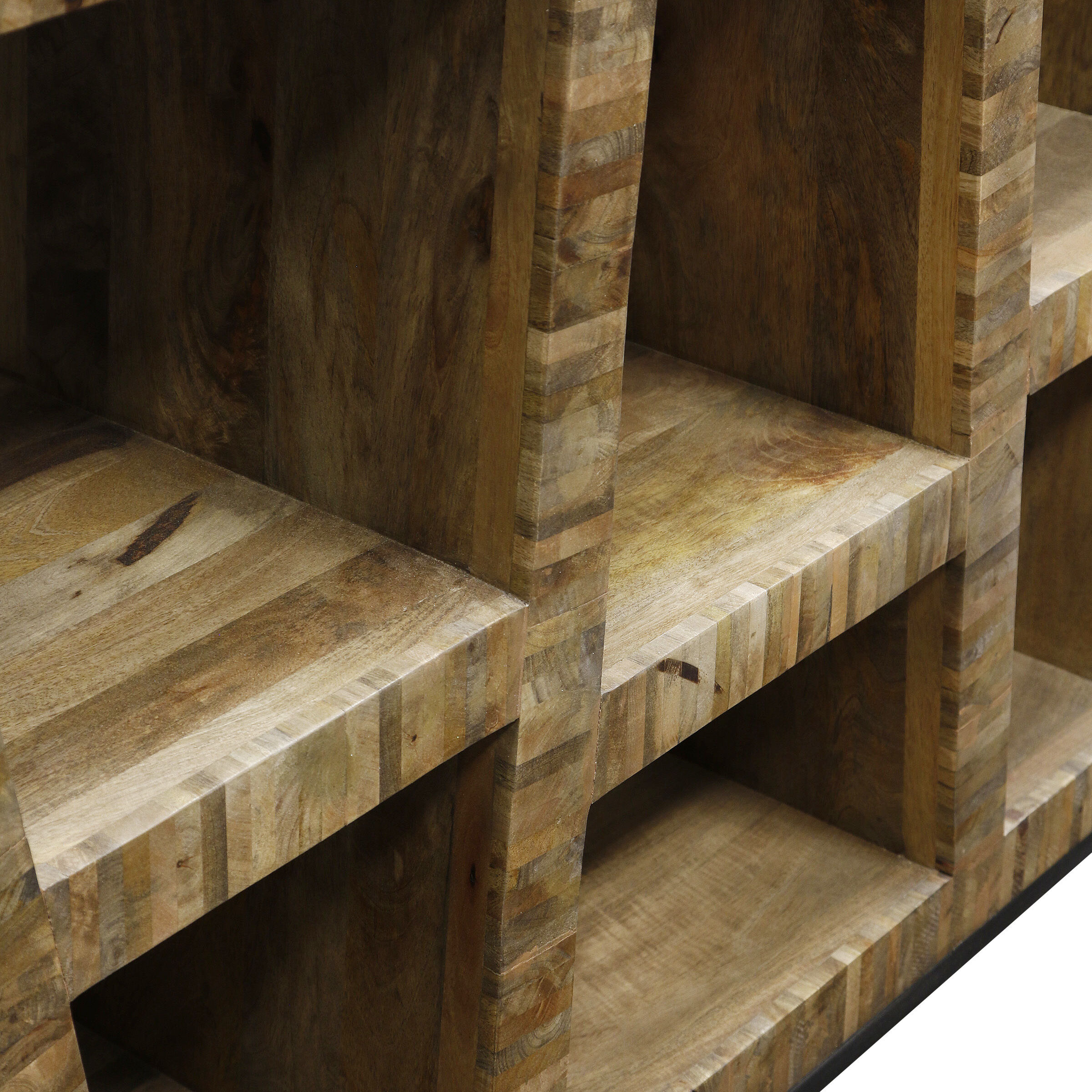 Leeds Dark Walnut, Black Bookcase