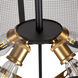 Takoma 4 Light 23 inch Black and Soft Gold Drum Pendant Ceiling Light