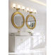 Henri 3 Light 24 inch Modern Gold Bathroom Vanity Wall Light