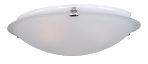 Malaga 2 Light 13 inch Satin Nickel Flush Mount Ceiling Light in Frosted