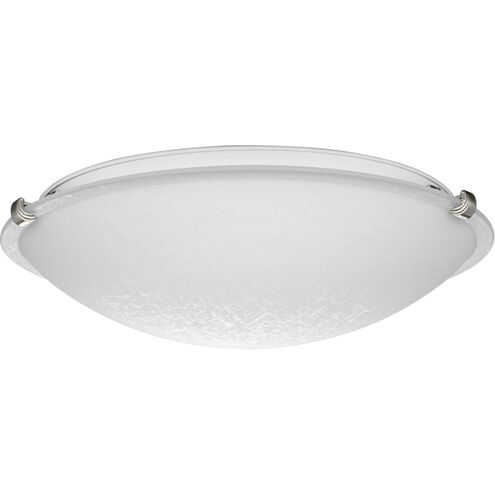 Linen Dome 3 Light 16.25 inch Brushed Nickel Flush Mount Ceiling Light