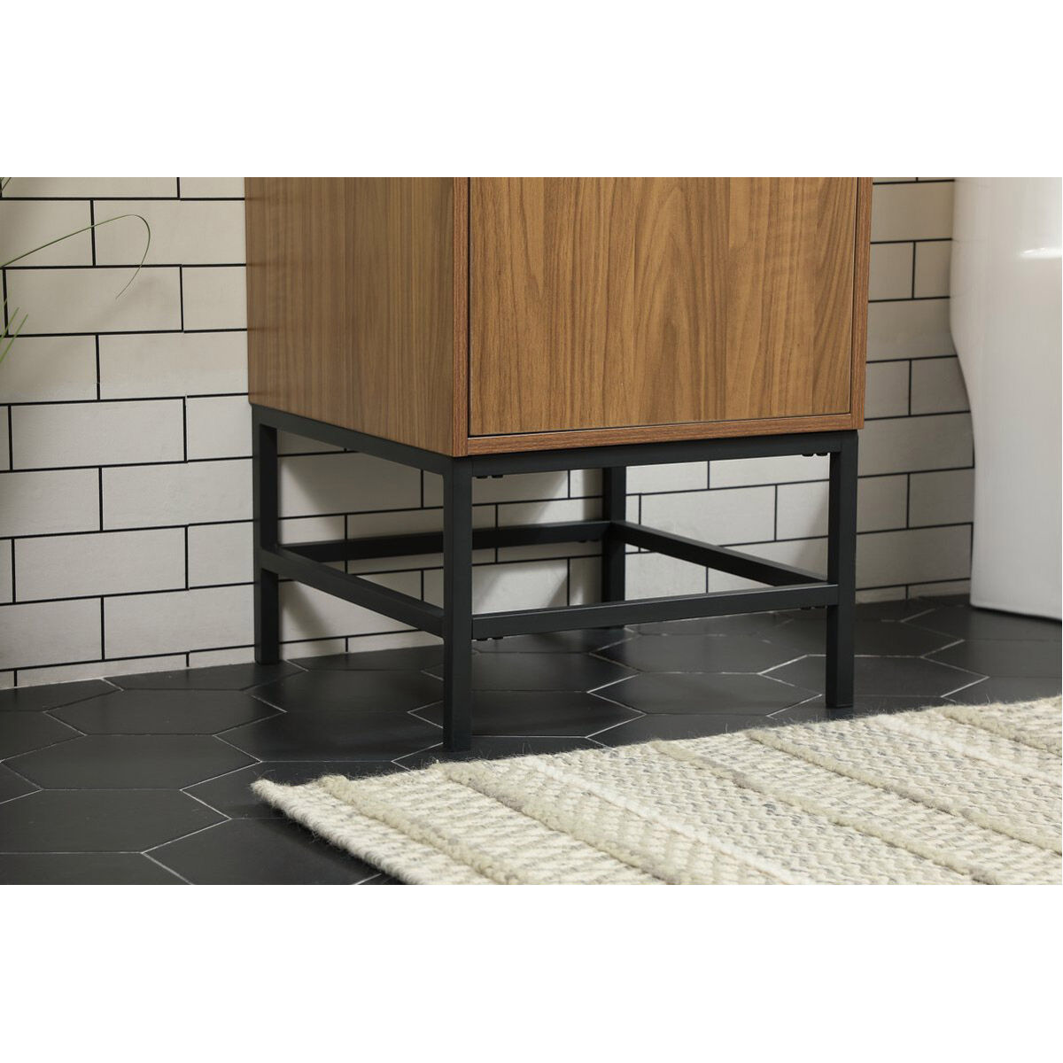 Eugene 19 X 18 X 33.5 inch Walnut Brown Vanity Sink Set