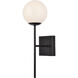 Neri 1 Light 7 inch Black Bath Sconce Wall Light