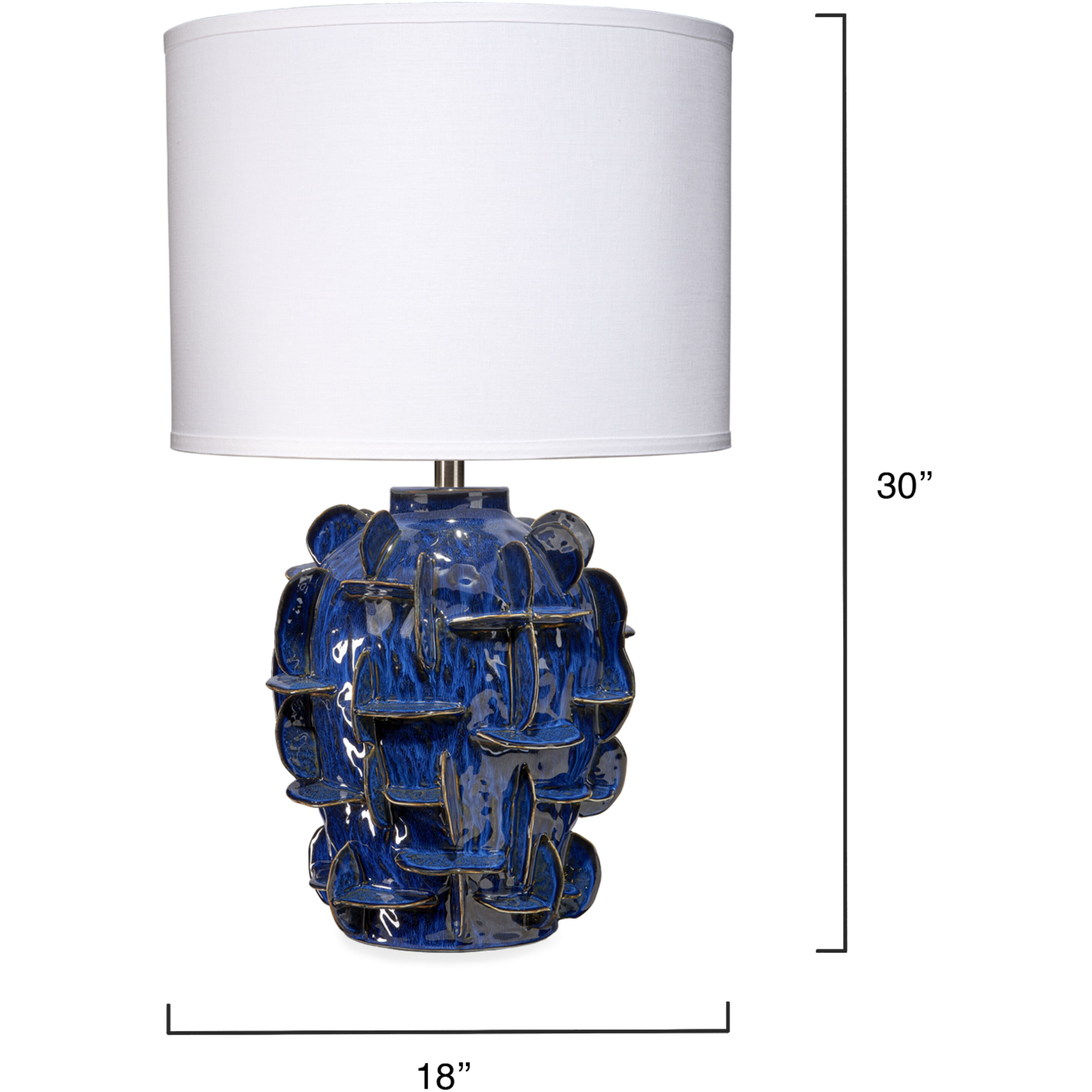 Helios 30.5 inch 150.00 watt Cobalt Blue Table Lamp Portable Light