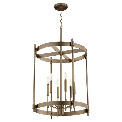 Hamilton 6 Light 24 inch Dark Brass Entry Ceiling Light