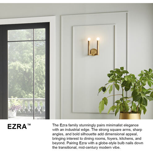 Ezra LED 7.5 inch Heritage Brass ADA Sconce Wall Light