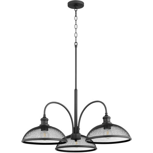 Omni 3 Light 31.5 inch Noir Mini Chandelier Ceiling Light