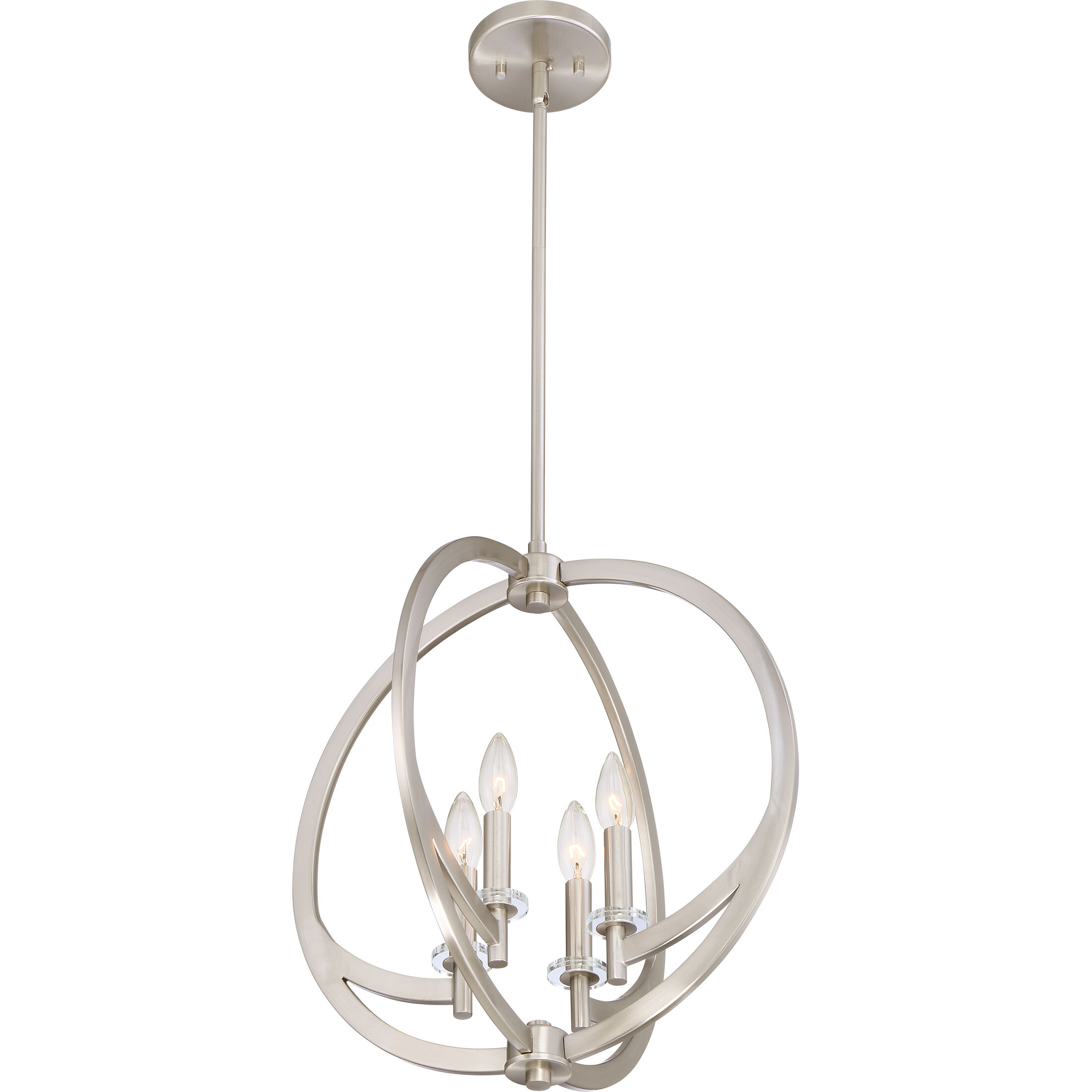 Orion 4 Light 18 inch Brushed Nickel Pendant Ceiling Light