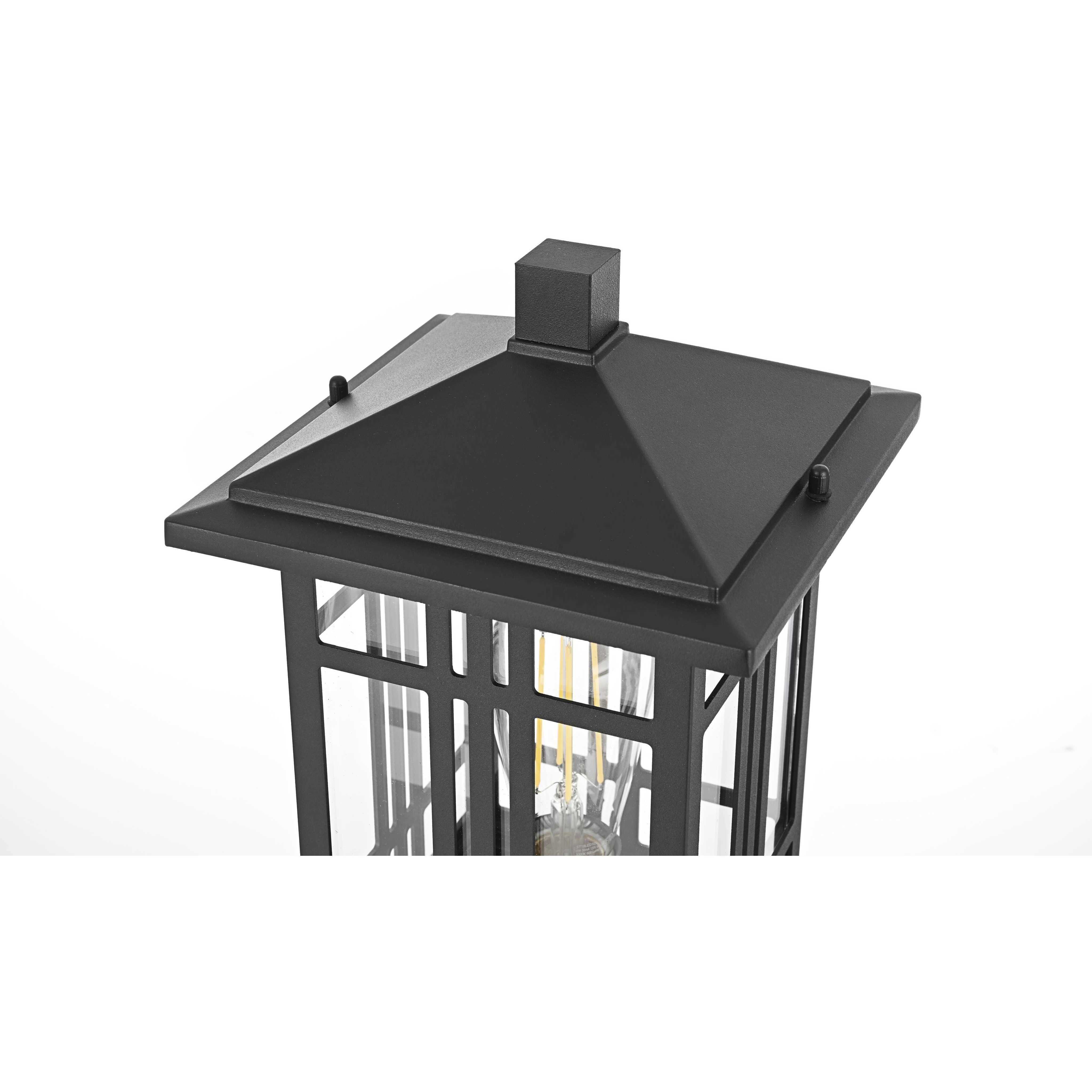 Harley 1 Light 15 inch Black Outdoor Post Light