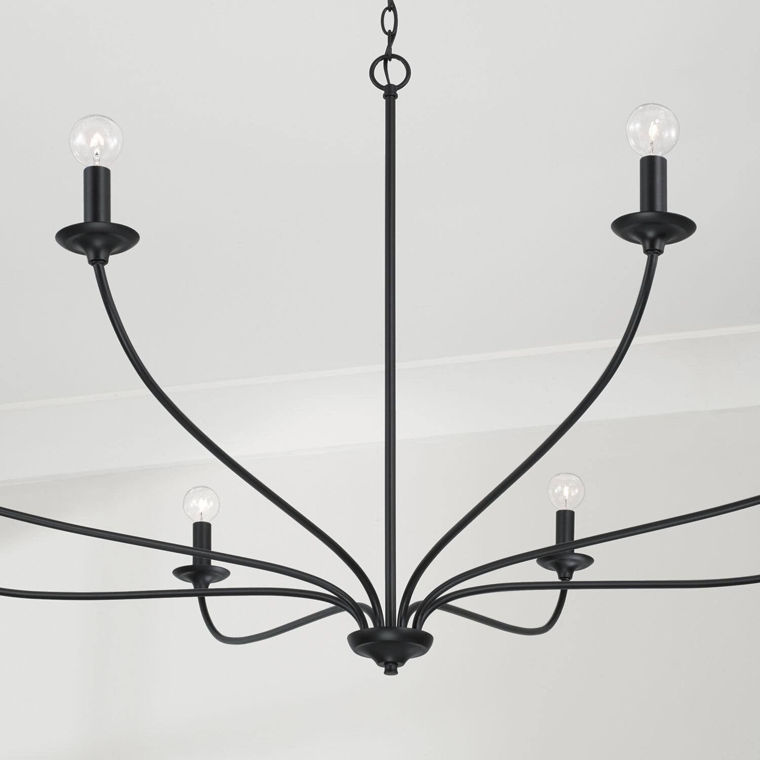 Dolan 8 Light 52 inch Matte Black Chandelier Ceiling Light