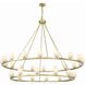 Aragon 30 Light 58.75 inch Soft Brass Chandelier Ceiling Light in White