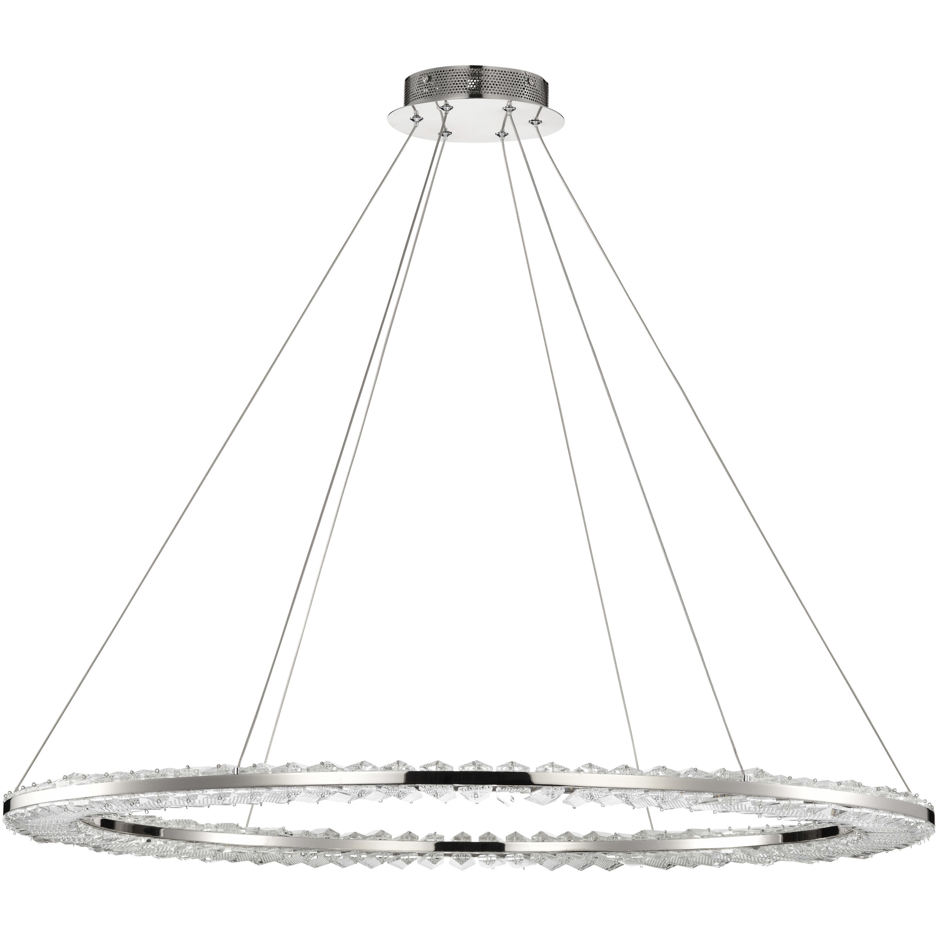 Nova LED 35.88 inch Polished Nickel Pendant Ceiling Light