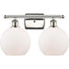 Ballston Athens LED 16 inch Polished Nickel Bath Vanity Light Wall Light in Matte White Glass, Ballston