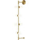 Sean Lavin ModernRail LED 12.8 inch Aged Brass Wall Light in 24V Surface Canopy, Glass Cylinders, Integrated LED