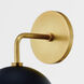 Renee 1 Light Aged Brass / Black Wall Sconce Wall Light