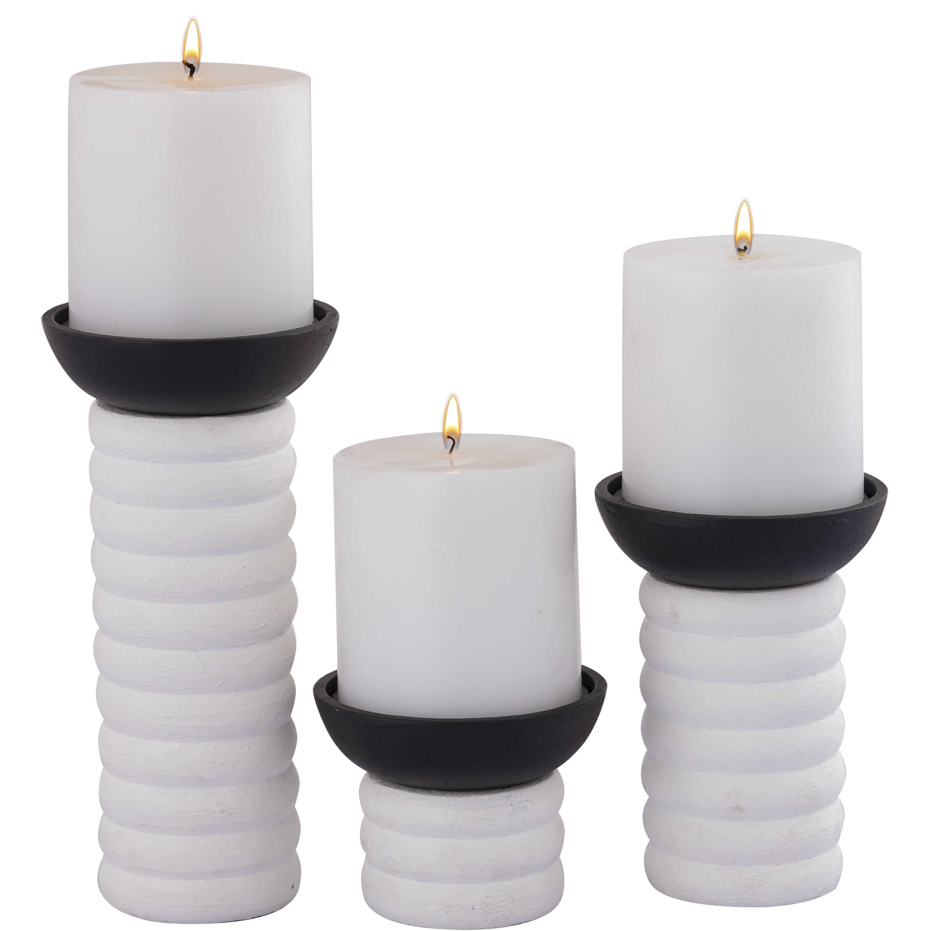 Stack 10 X 5 inch Pillar Holder, Set of 3
