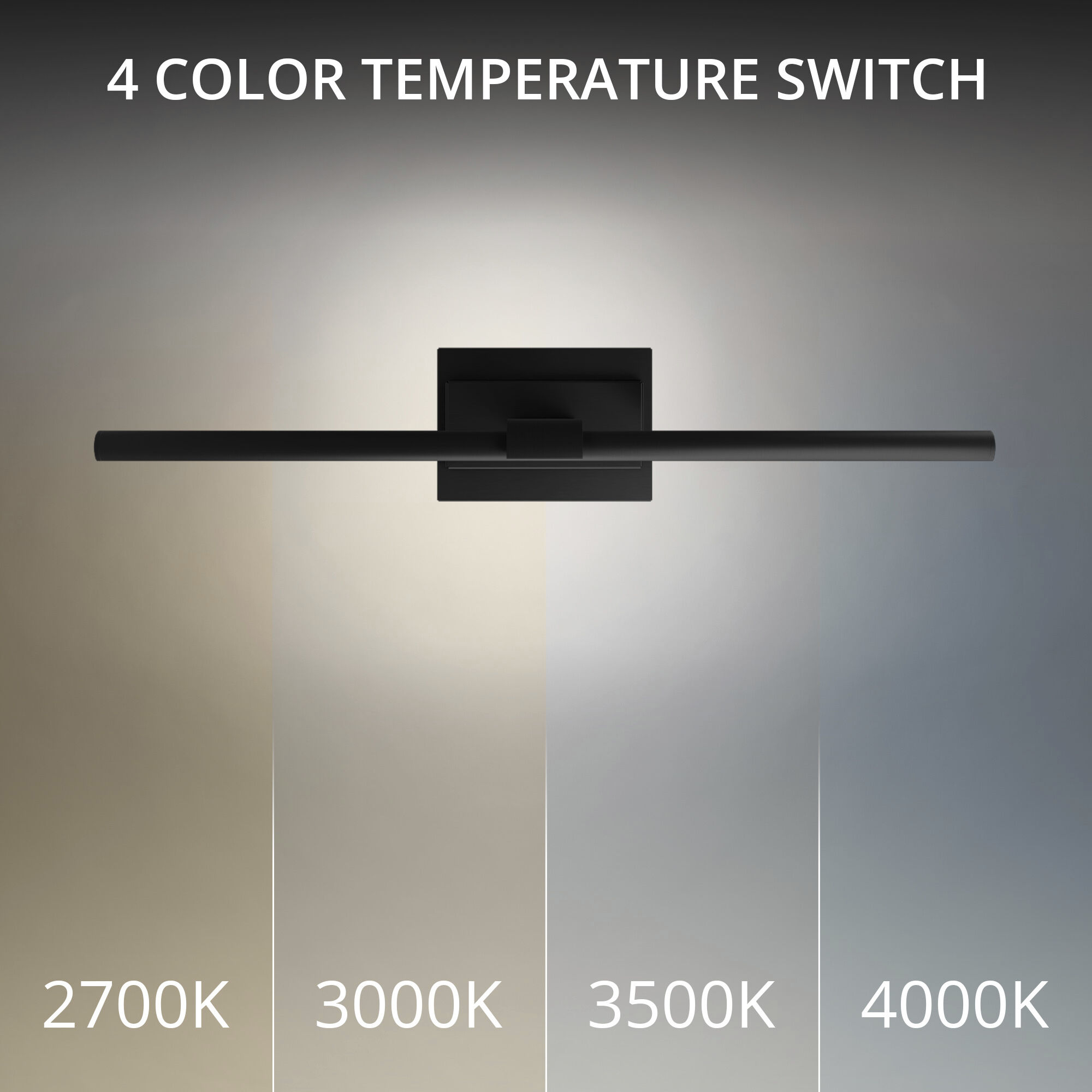 Inlet Indoor Wall Lighting in 4000K, Black
