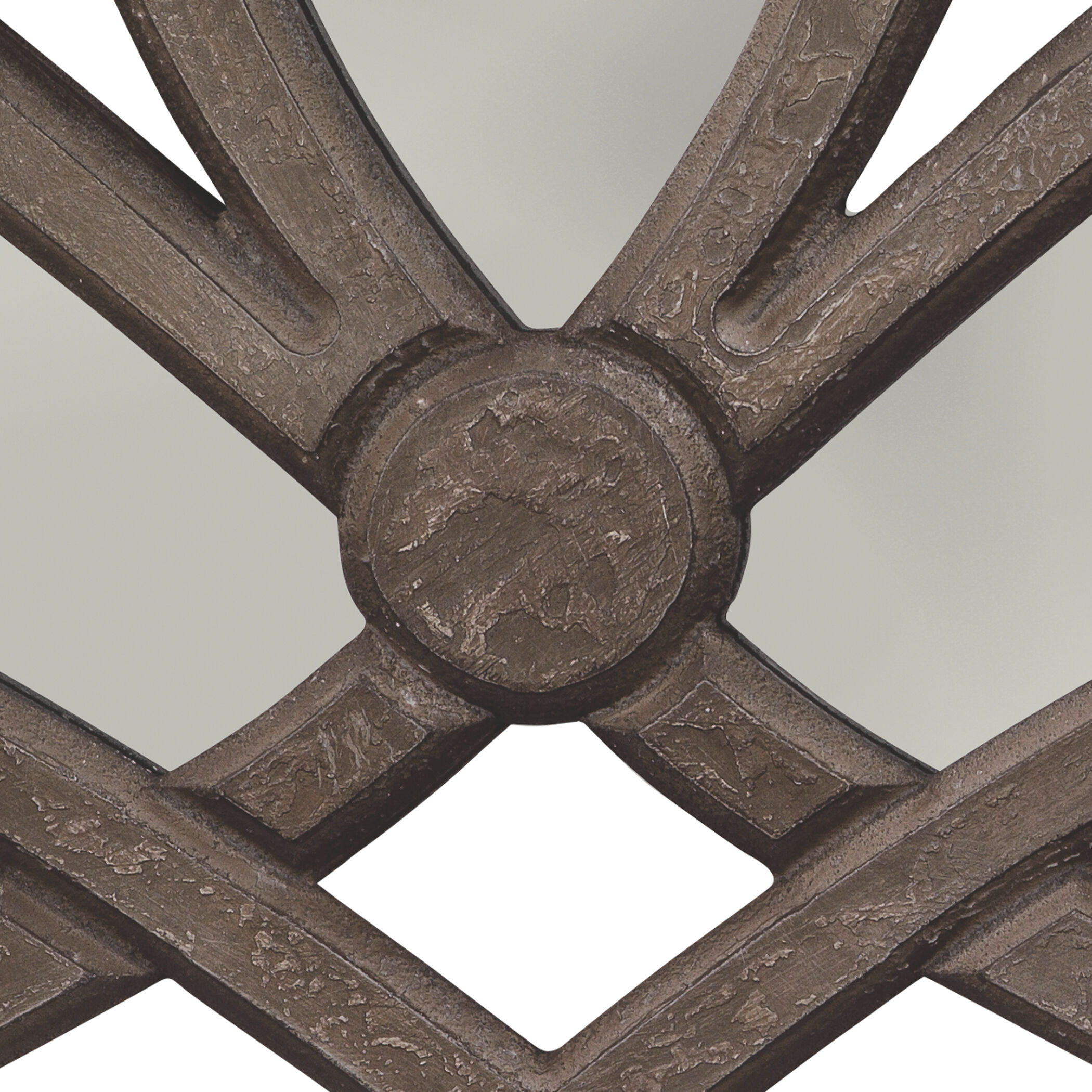 Scroll 46.5 X 21 inch Distressed grey wood Mirror