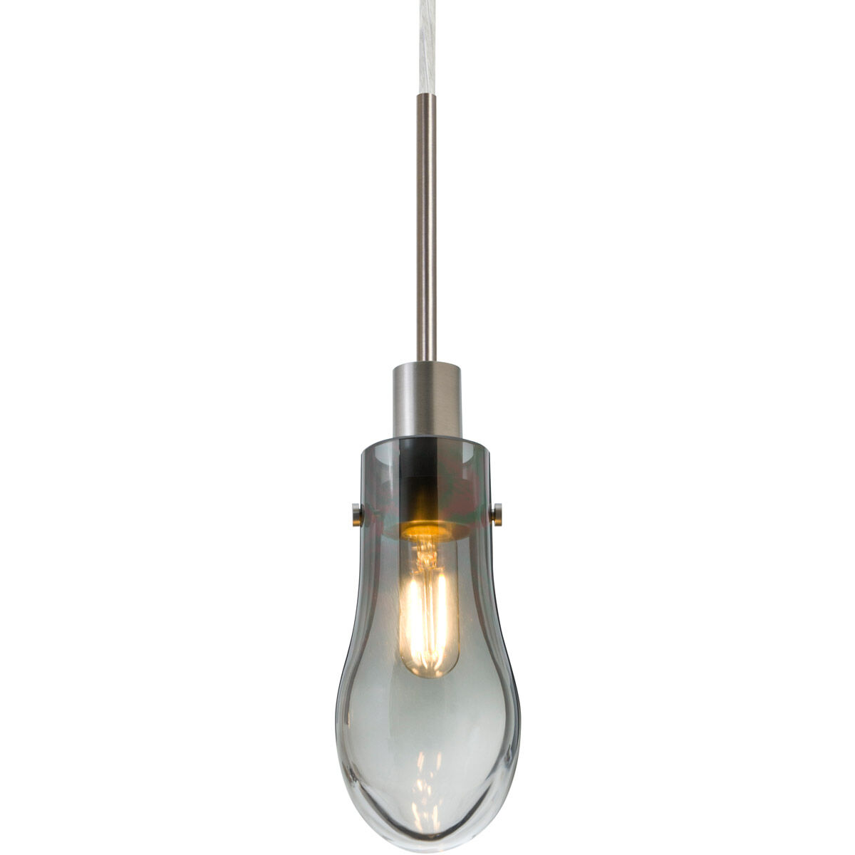 Wish 1 Light Satin Nickel Pendant Ceiling Light