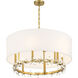 Dahlia 6 Light 30 inch Warm Brass Pendant Ceiling Light