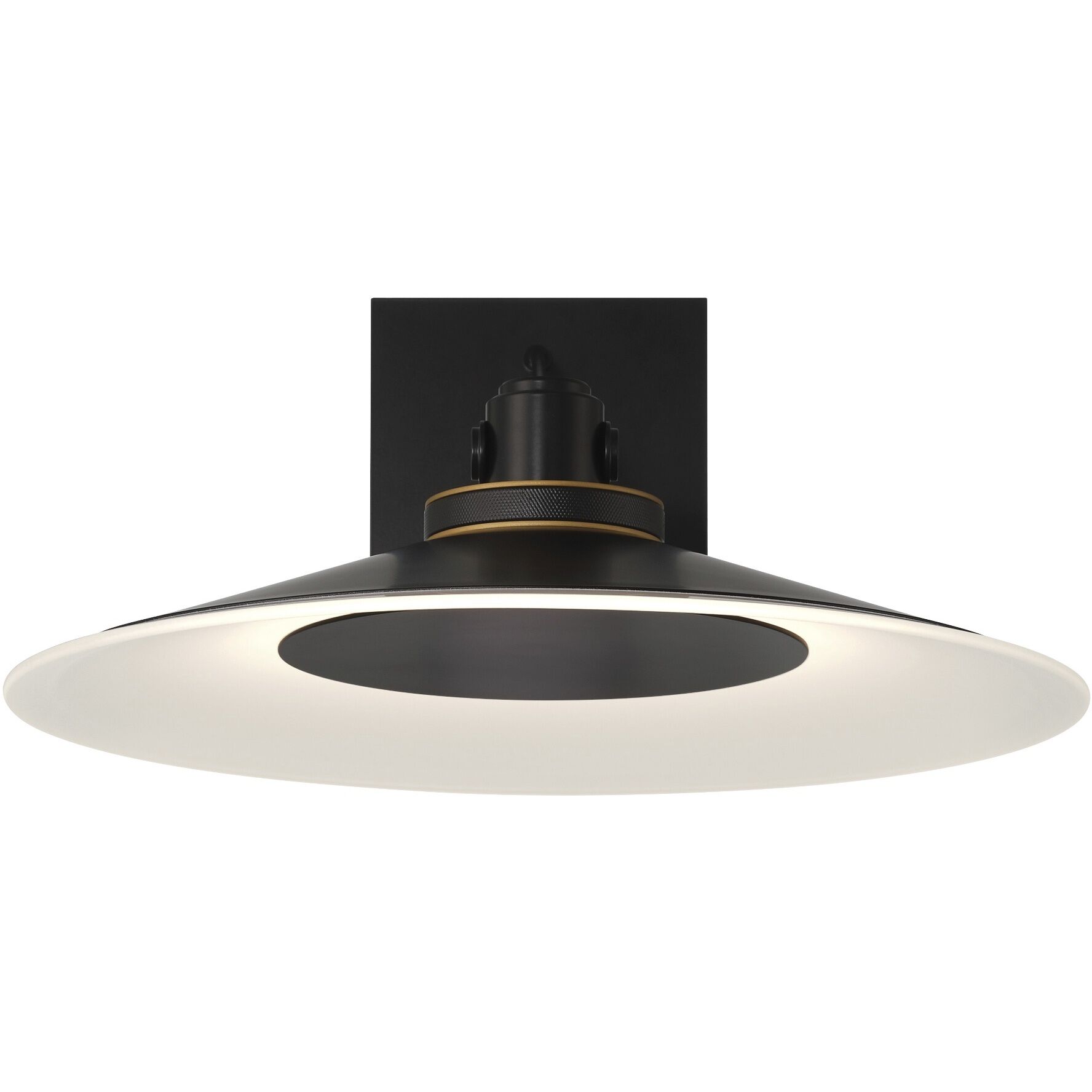 Deckard 1 Light 8.5 inch Gold and Black Outdoor Wall Lantern