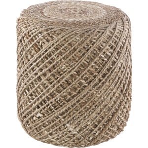Durban 18 inch Taupe Pouf, Cylinder