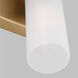 Keaton 2 Light 5 inch Satin Brass Bath Vanity Wall Light