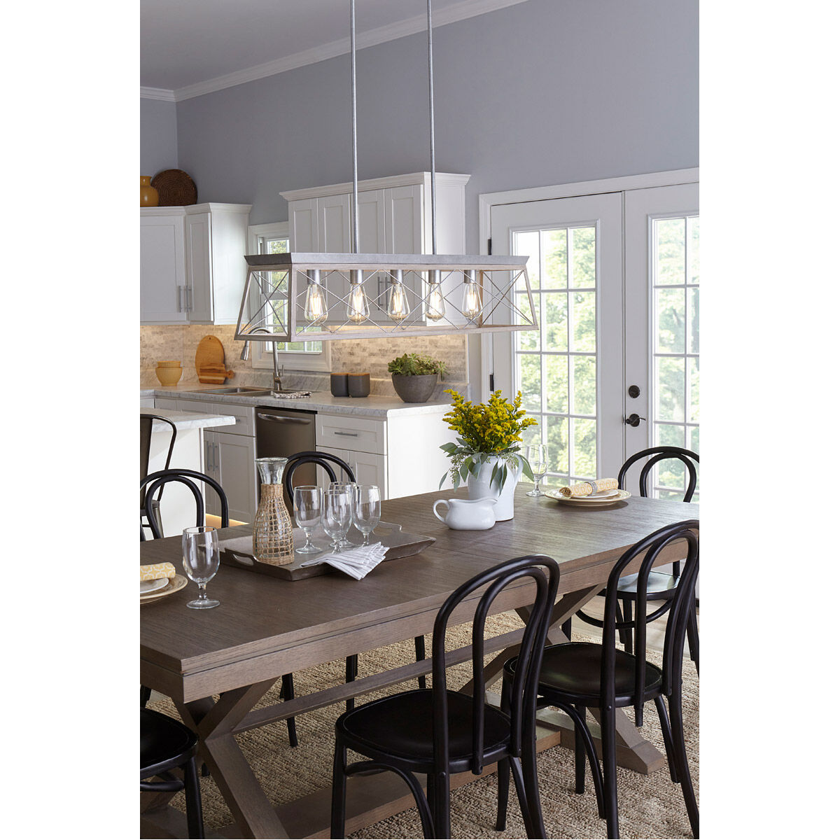 Progress lighting briarwood 5 light linear chandelier p400048 deals
