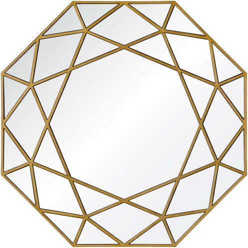 Renwil MT1649 Deloro 40 X 40 inch Brushed Gold Veneer Wall Mirror