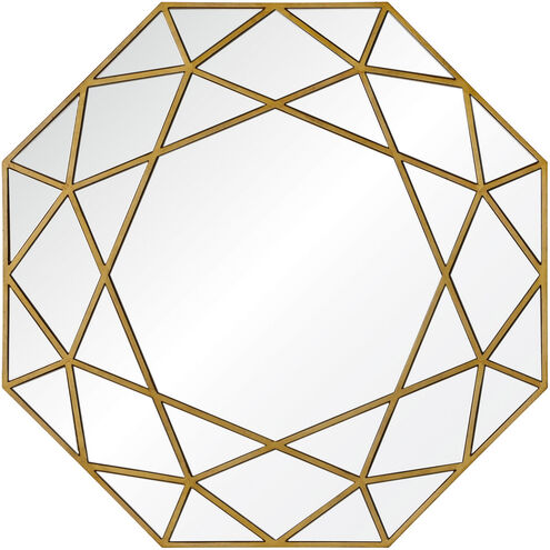 Deloro 40 X 40 inch Brushed Gold Veneer Wall Mirror