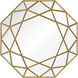 Deloro 40 X 40 inch Brushed Gold Veneer Wall Mirror