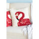 Anita 24 X 6.5 inch Red and White Pillow, Set of 2