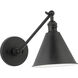 C&M by Chapman & Myers Salem 1 Light 7 inch Midnight Black Wall Bath Fixture Wall Light