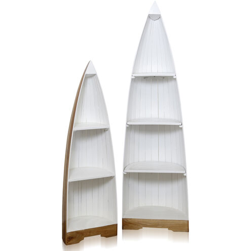 Cameron Natural Brown and White Bookcase
