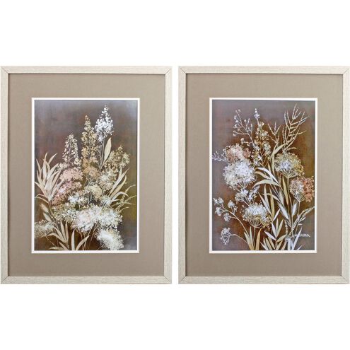 Florals Collection Brown Framed Art