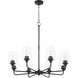 Raymond 8 Light 32 inch Matte Black Chandelier Ceiling Light