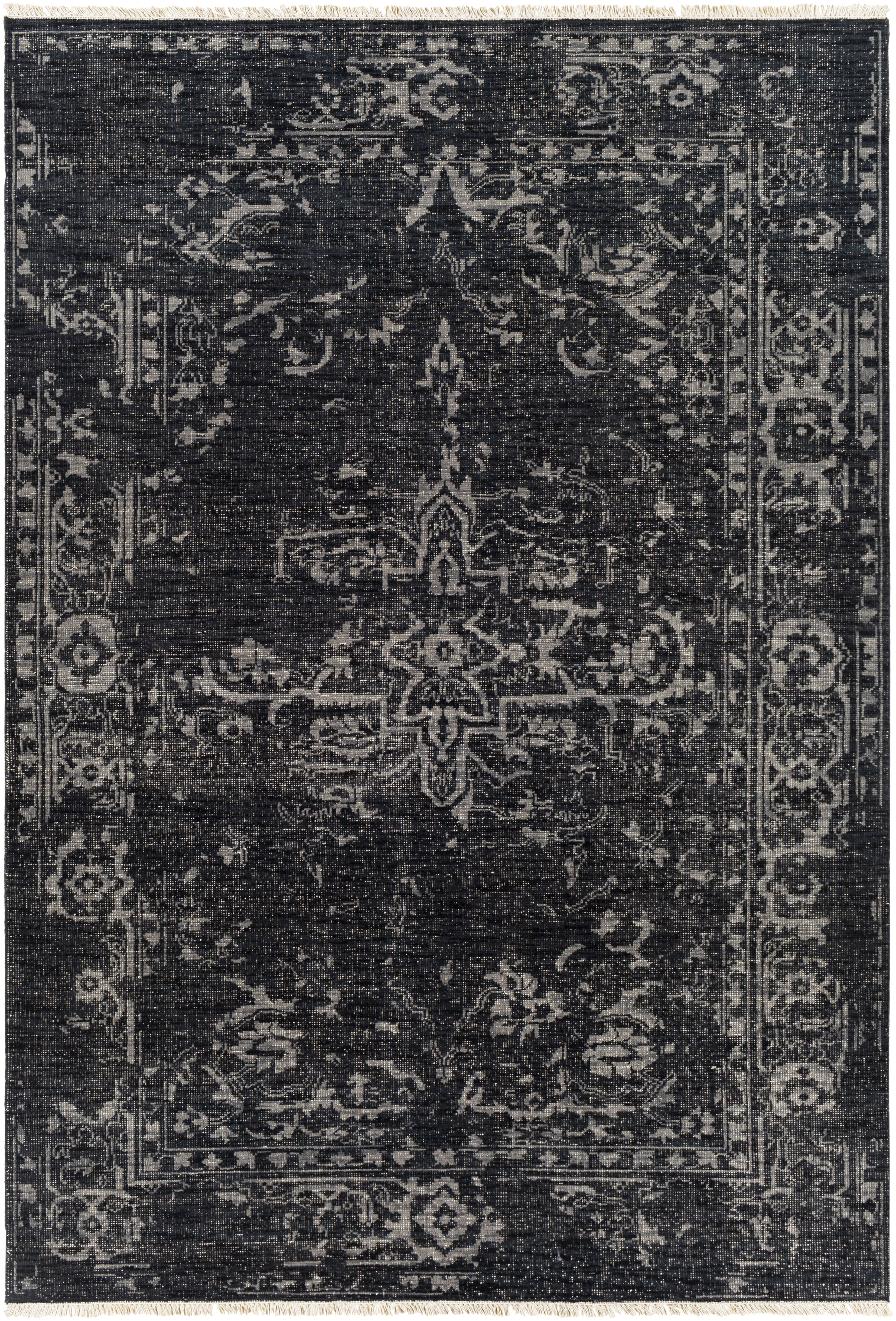 Festival 108 X 72 inch Black Rug in 6 X 9, Rectangle