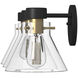 Willow Creek 3 Light 25 inch Matte Black Bath Bar Wall Light