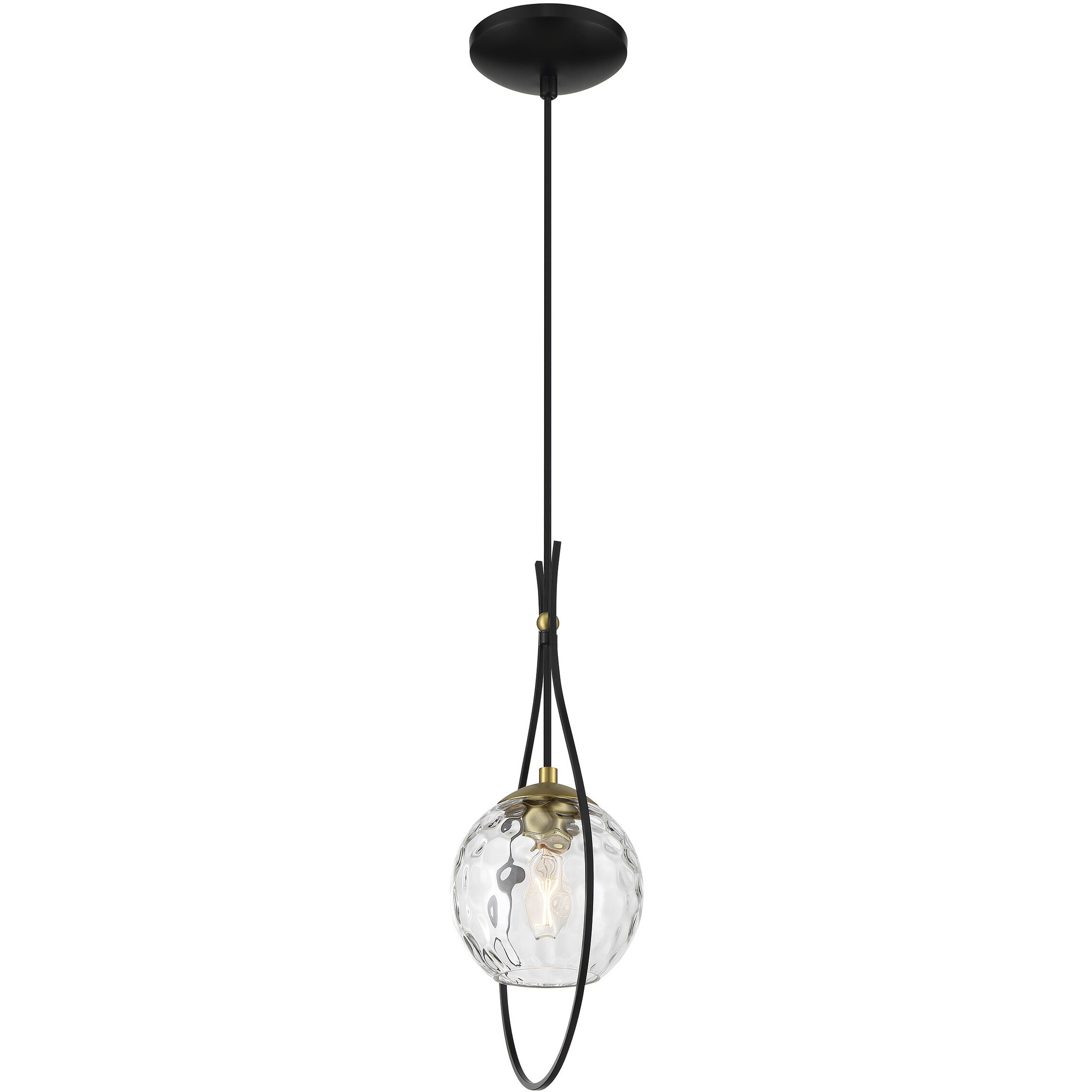 Cody 1 Light Coal/Soft Brass Mini Pendant Ceiling Light