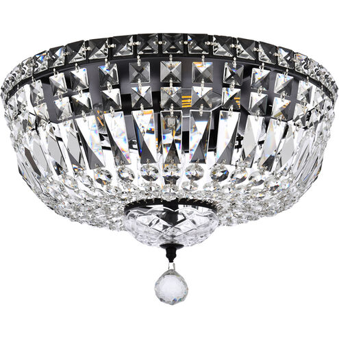 Tranquil 6 Light 16 inch Black and Clear Flush Mount Ceiling Light