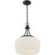 Octave 3 Light 15 inch Matte Black Pendant Ceiling Light, Essentials