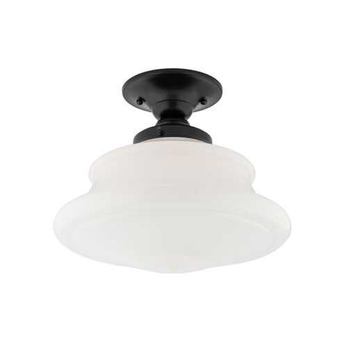 Petersburg 1 Light 12.75 inch Old Bronze Semi Flush Ceiling Light