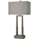 Courier 32 inch 100.00 watt Natural with Pewter Table Lamp Portable Light