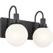Hex LED 14.25 inch Black Bathroom Vanity Light Wall Light