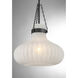 Traditional 1 Light 15 inch Matte Black Pendant Ceiling Light