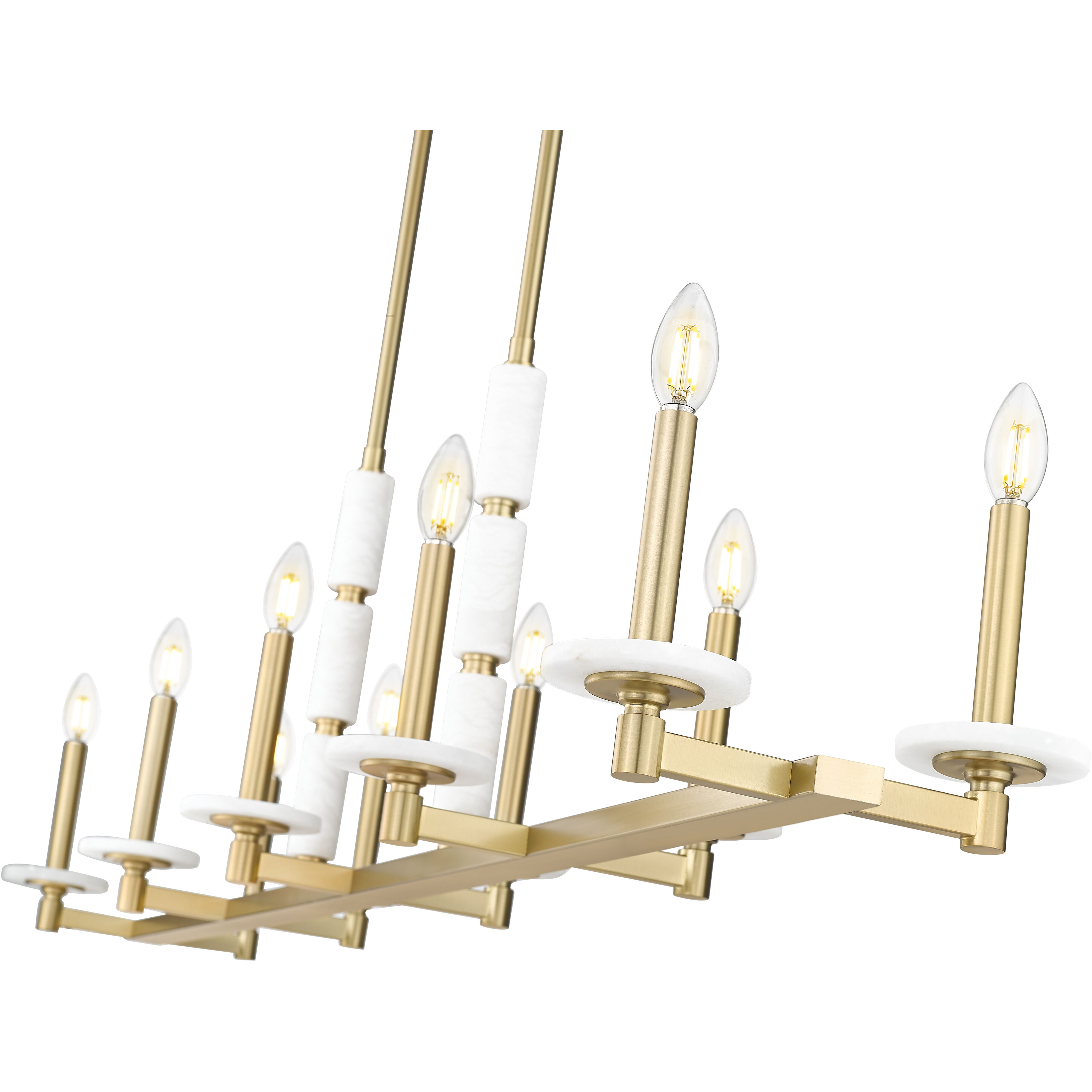 Kaden Linear Chandelier Ceiling Light in Modern Gold