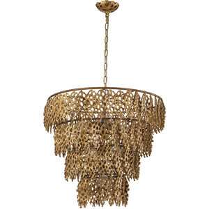 Coral Luxe 6 Light 25 inch Gold Chandelier Ceiling Light